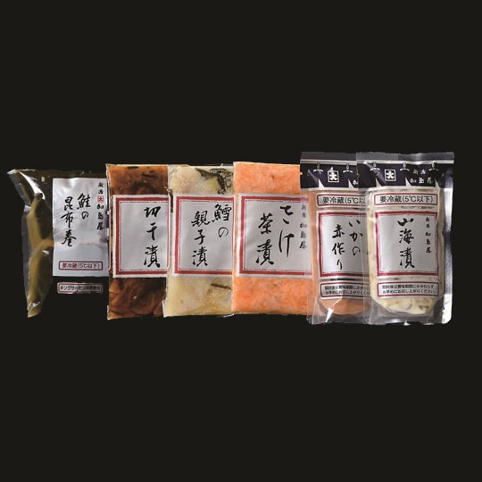 Kashimaya招牌商品"鲑鱼茶泡饭"的味觉套装